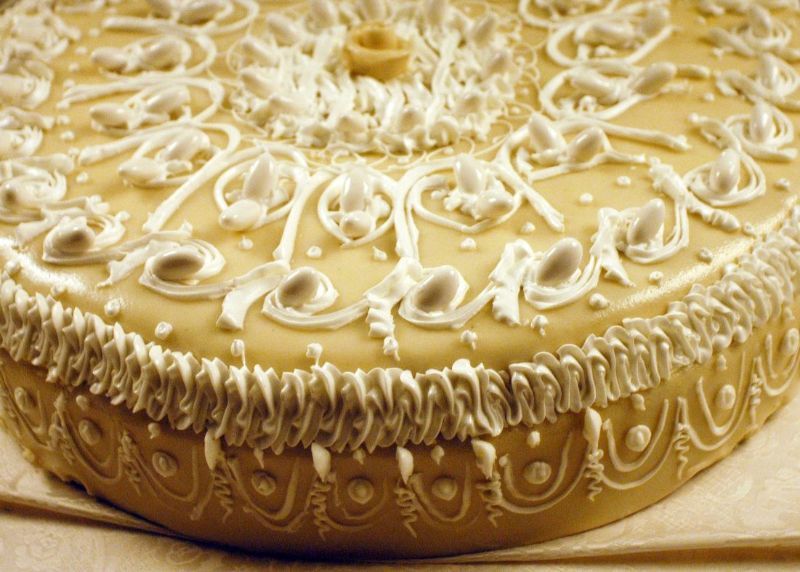 Torta decorata finemente