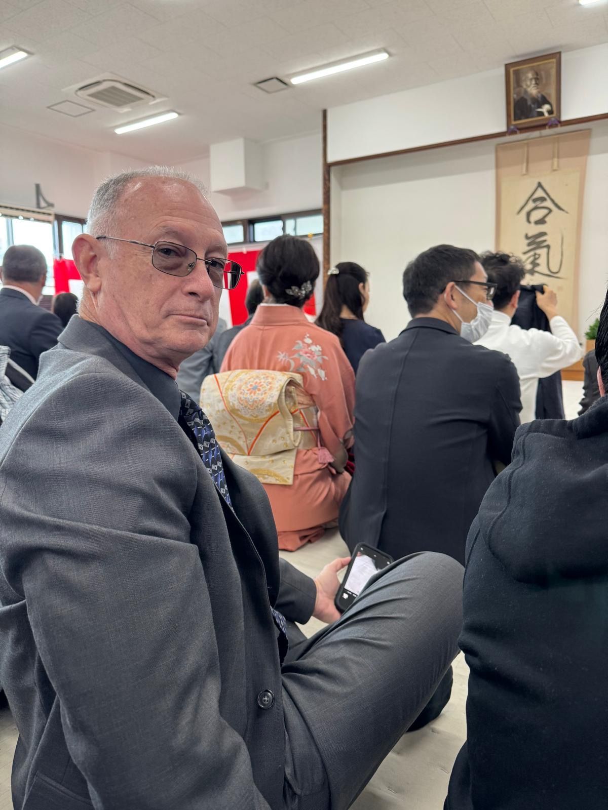 Michael Moreno at the Aikikai Headquarters in Tokyo