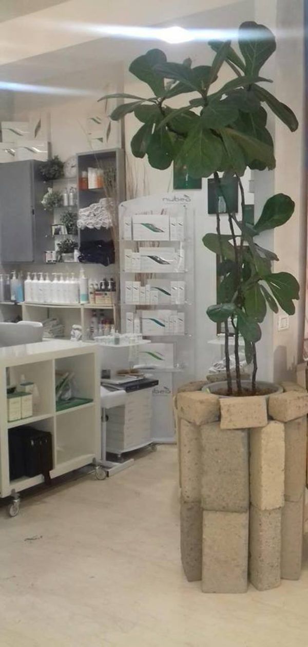 linea di prodotti professionali in un salone di parrucchieri