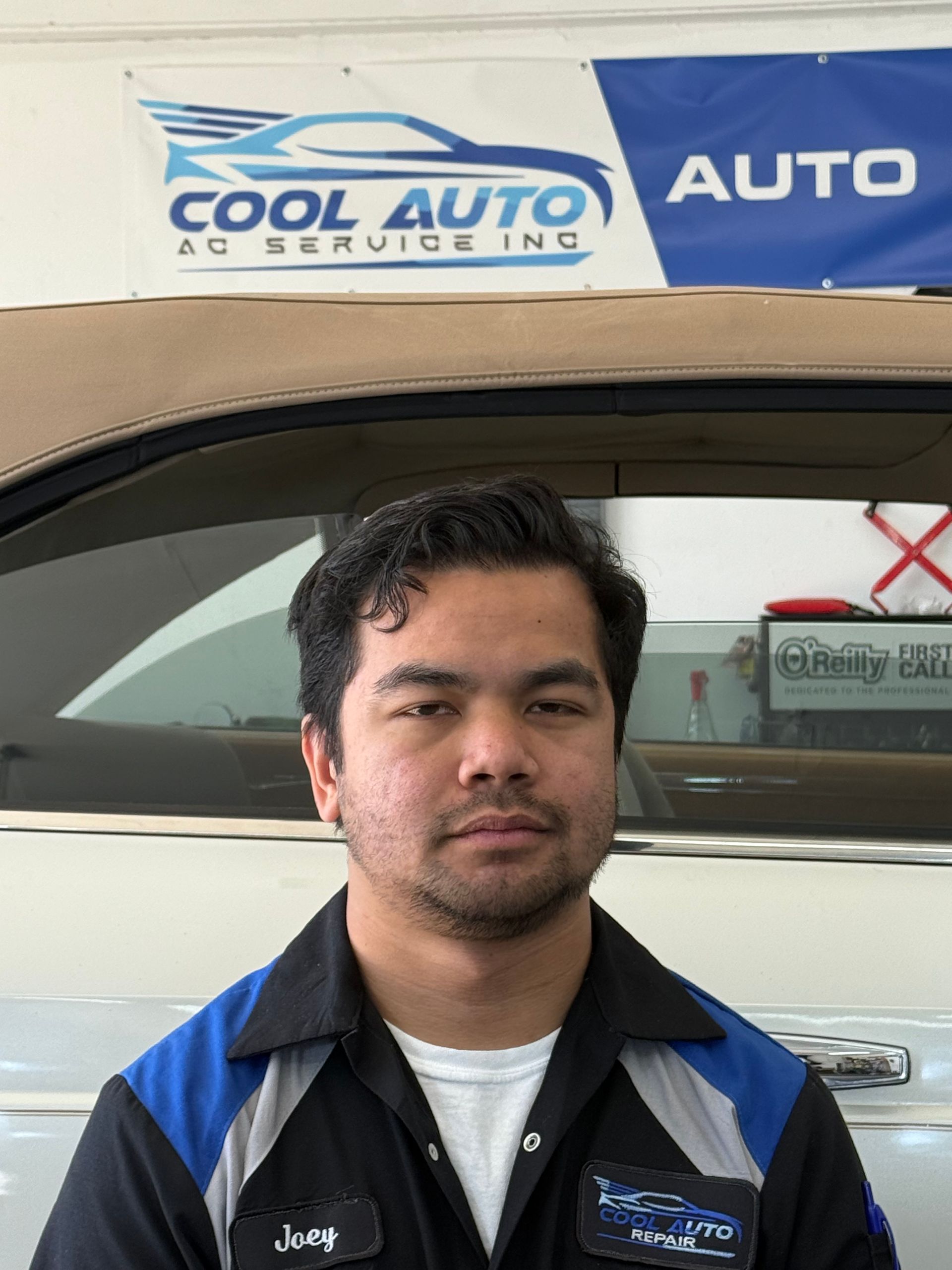 A man with the name joey on his shirt