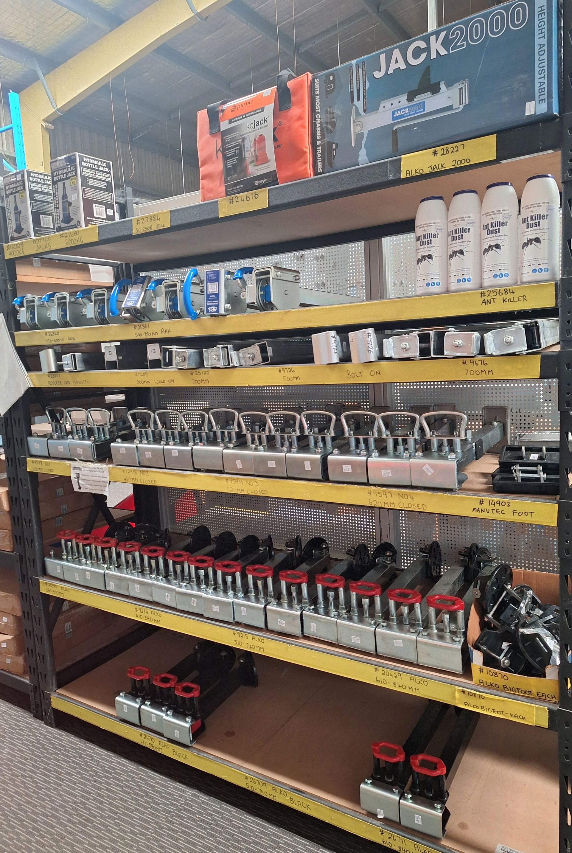 A warehouse filled with shelves filled with lots of tools — BTC Parts & Accessories In Pinelands, NT