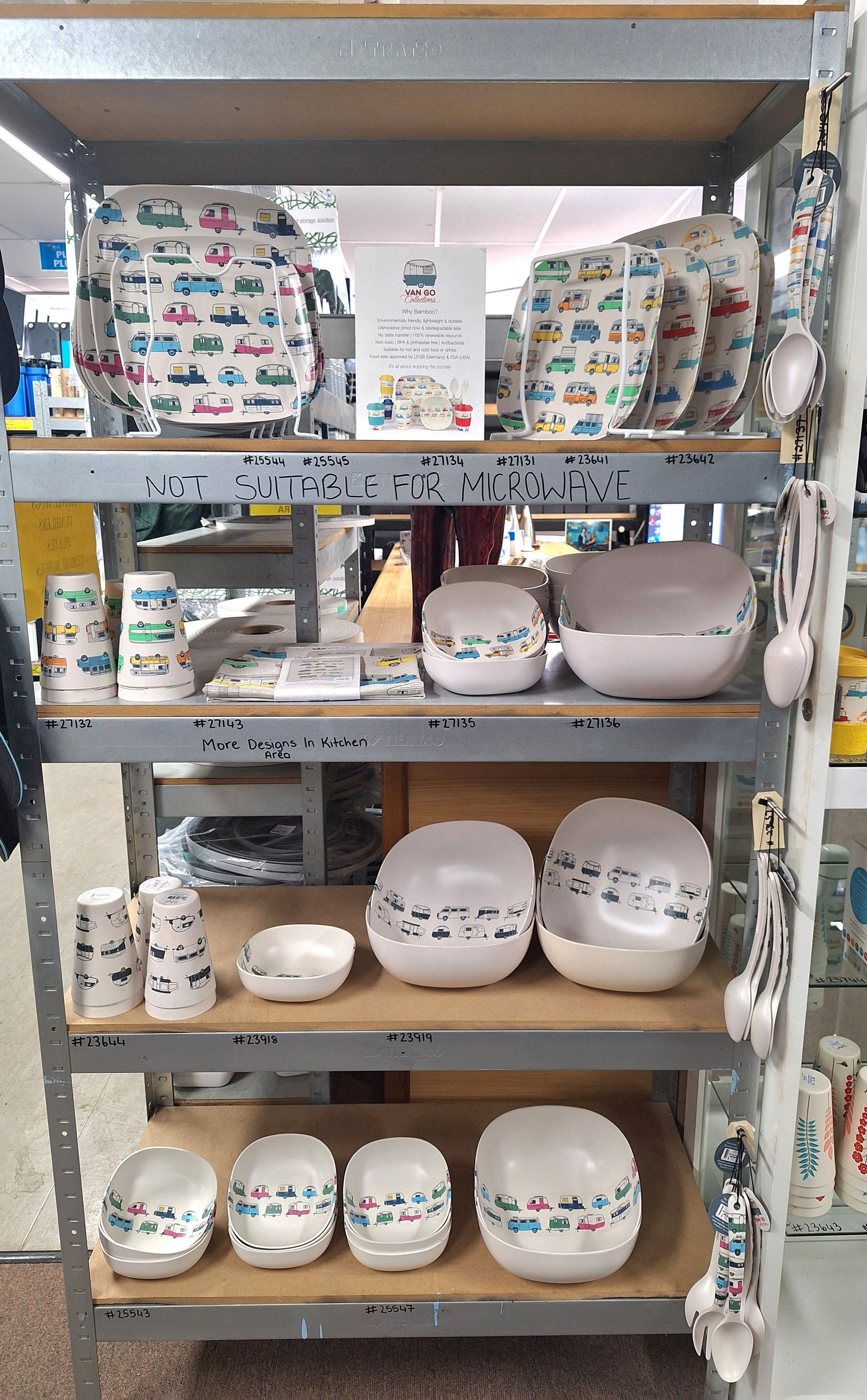 A shelf filled with bowls and plates in a store — BTC Parts & Accessories In Pinelands, NT
