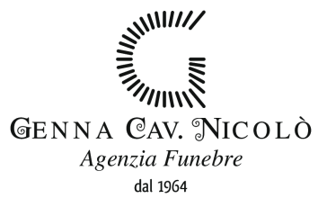 A black and white logo for genna cav. nicolo agenzia funebre dal 1964