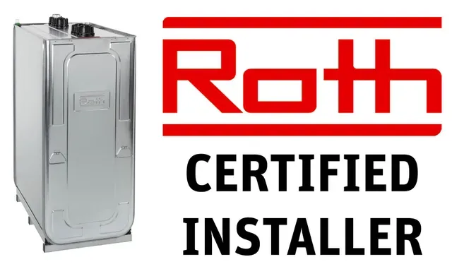 A metal oil tank with the