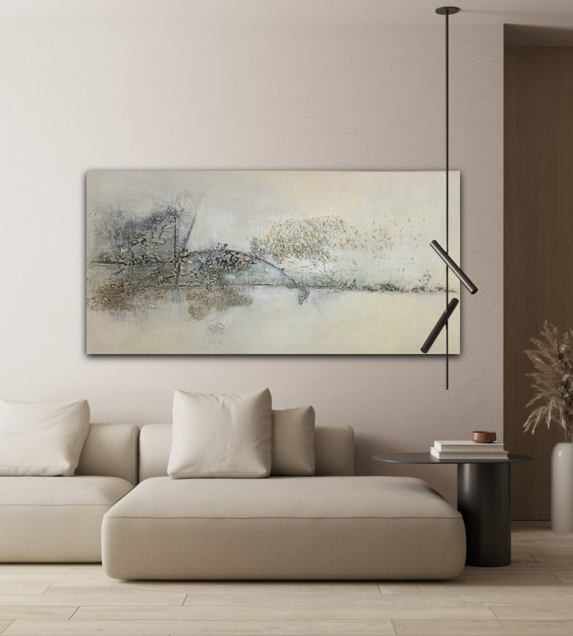 how life plays out 160/80 cm - bb-art.ch - Kundenauftrag
Acrylbild abstrakt Mixed Media