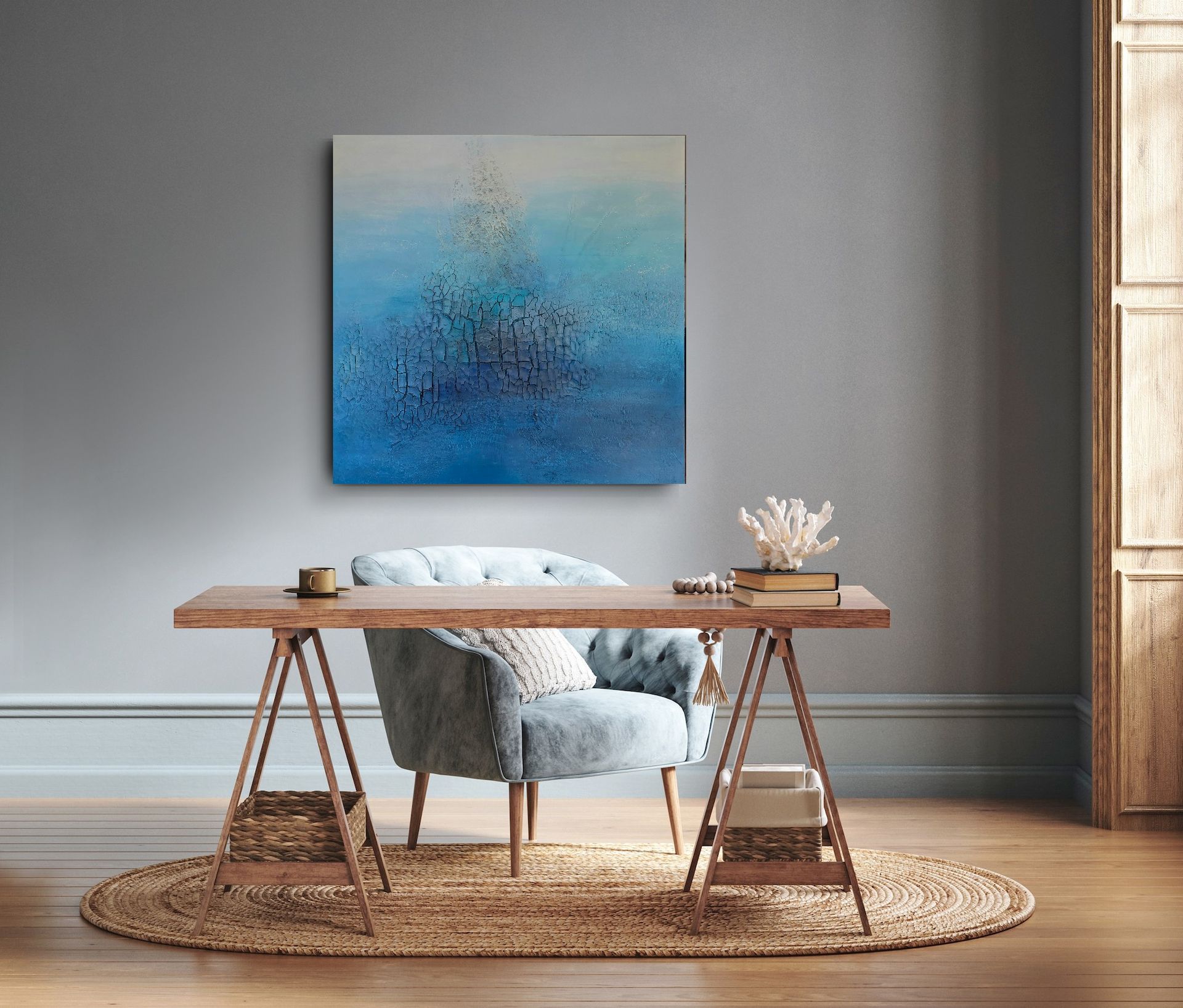 -over the ocean- 100/100cm - bb-art.ch
Acrylbild abstrakt, Atelier & Galerie, Brigitte Bieri in Bad Ragaz