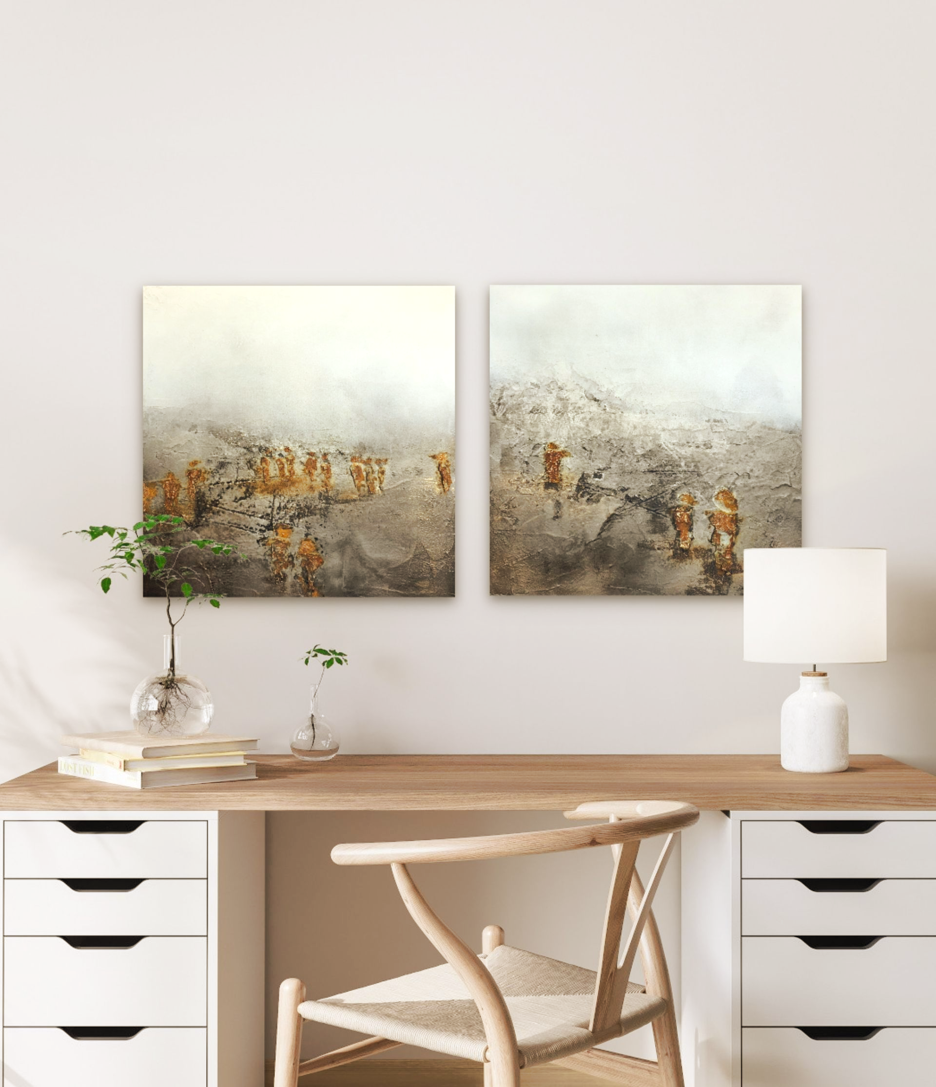 - people on the way - je 50/50cm - bb-art.ch
Acrylbild abstrakt auf Leinwand, Mixed Media, Atelier & Galerie - Brigitte Bieri - Bad Ragaz und Rorschach