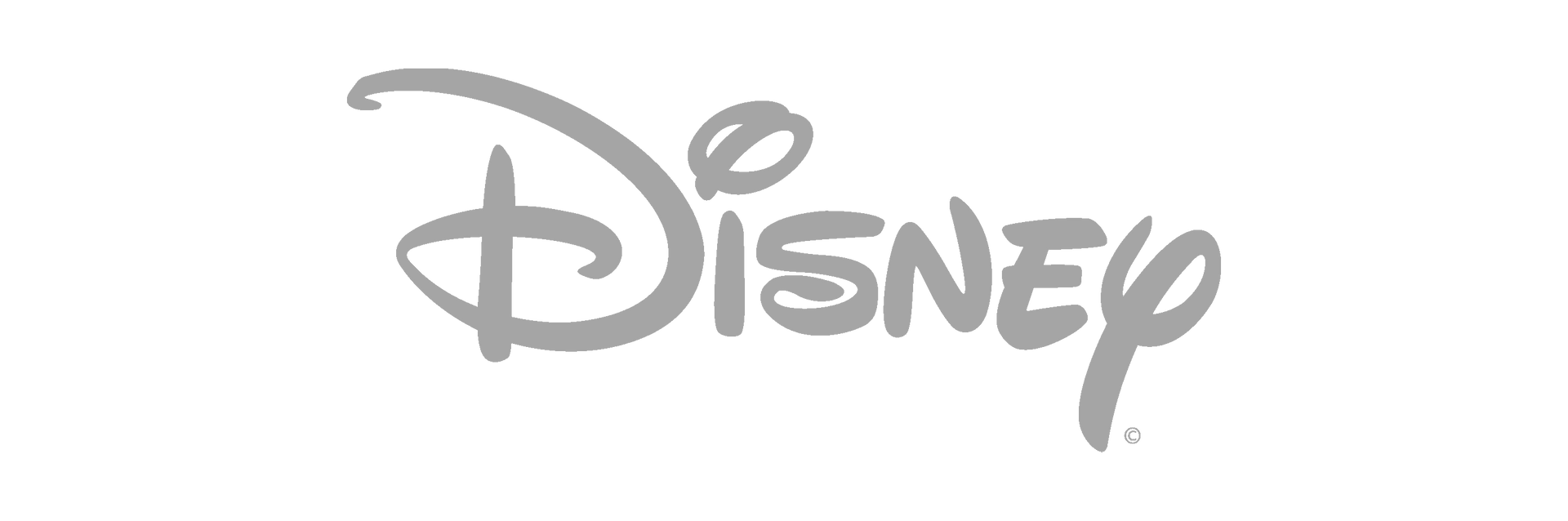 A gray disney logo on a white background.