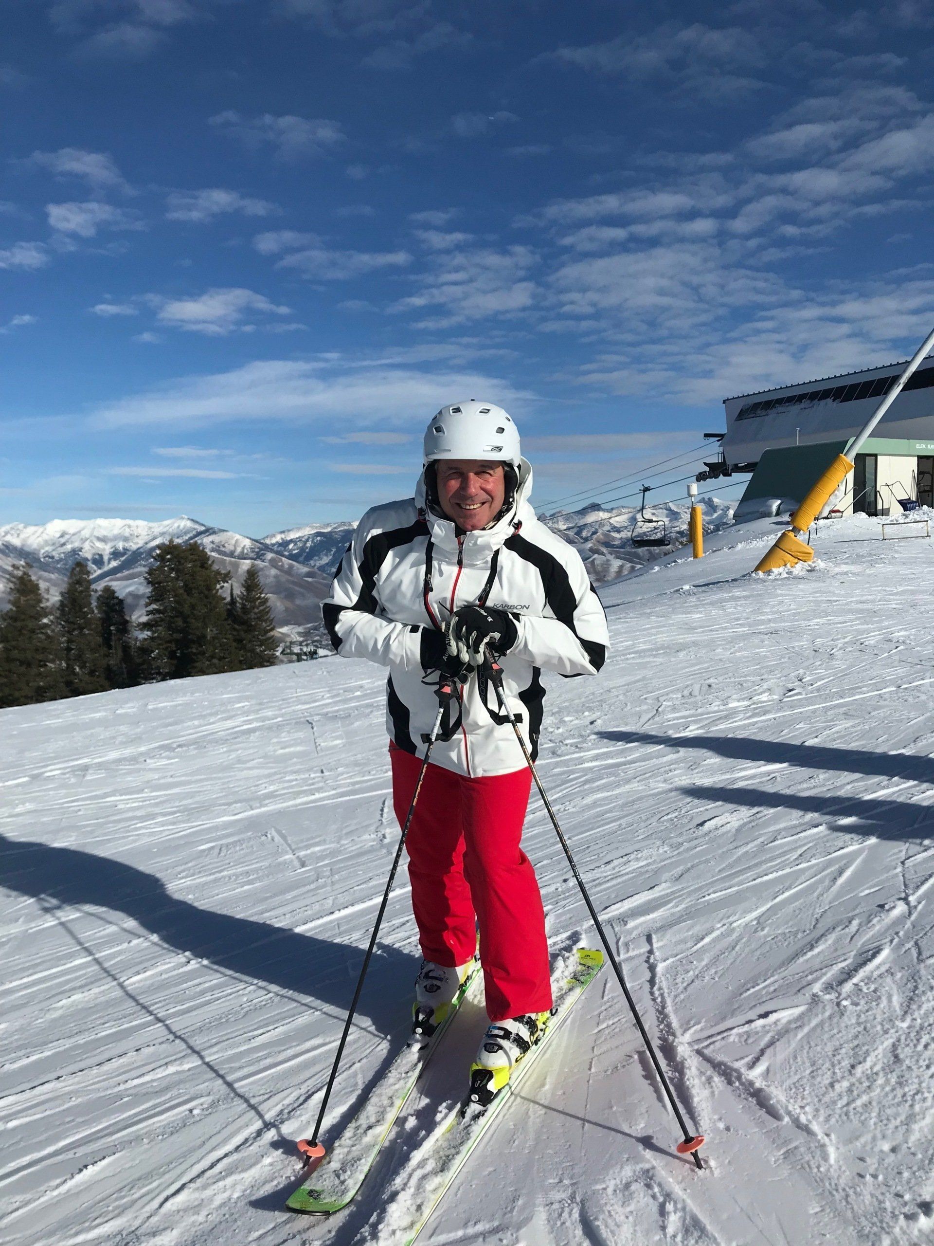 Peter Seligman skiing in Sun Valley