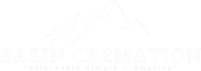 Logo of Basin Cremation in White