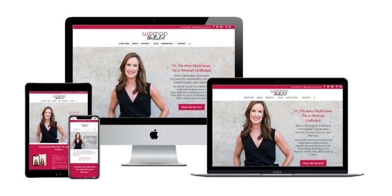 Woman UnRuled Website - Business Coaching with Amy Matthews