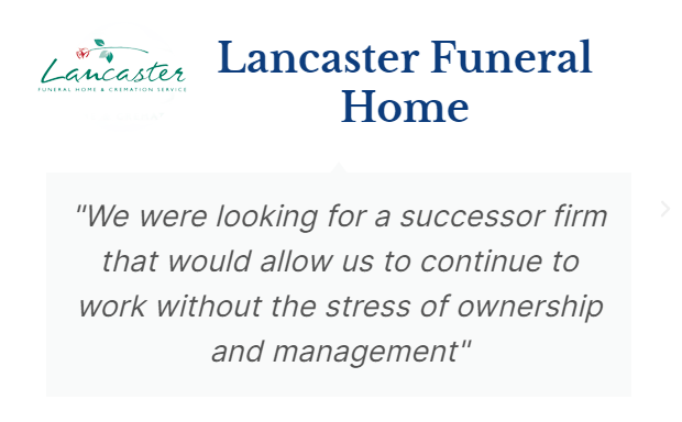 Lancaster Funeral Home Testimonial
