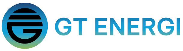 A logo for gt energi is shown on a white background.