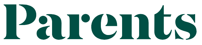 The word parents is written in green on a white background.