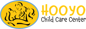 A yellow logo for a child care center