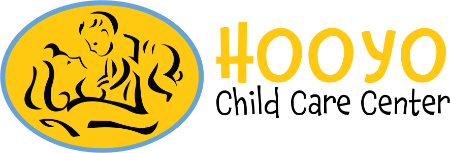 A yellow logo for a child care center