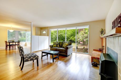 living room with wood floor