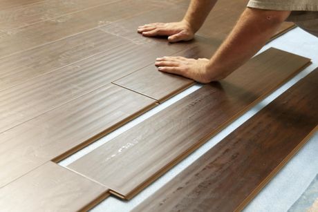 installing the wood tiles