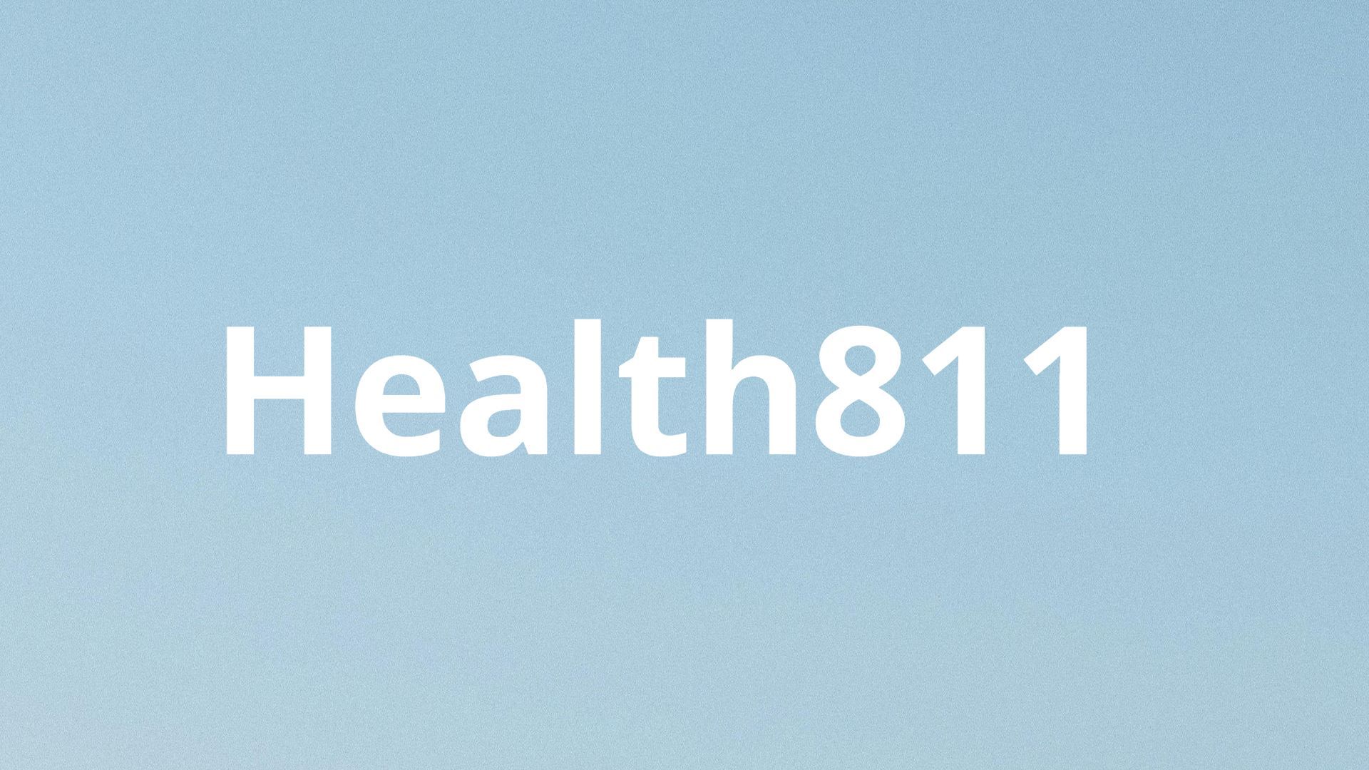 The word health811 is written in white on a blue background.
