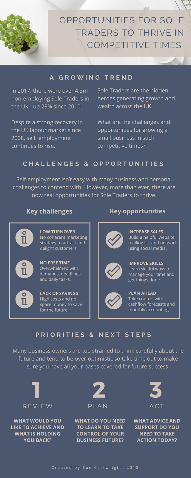 Opportunities for Sole Traders Infographic (2018) by Sue Cartwright, Sole Trader Services 