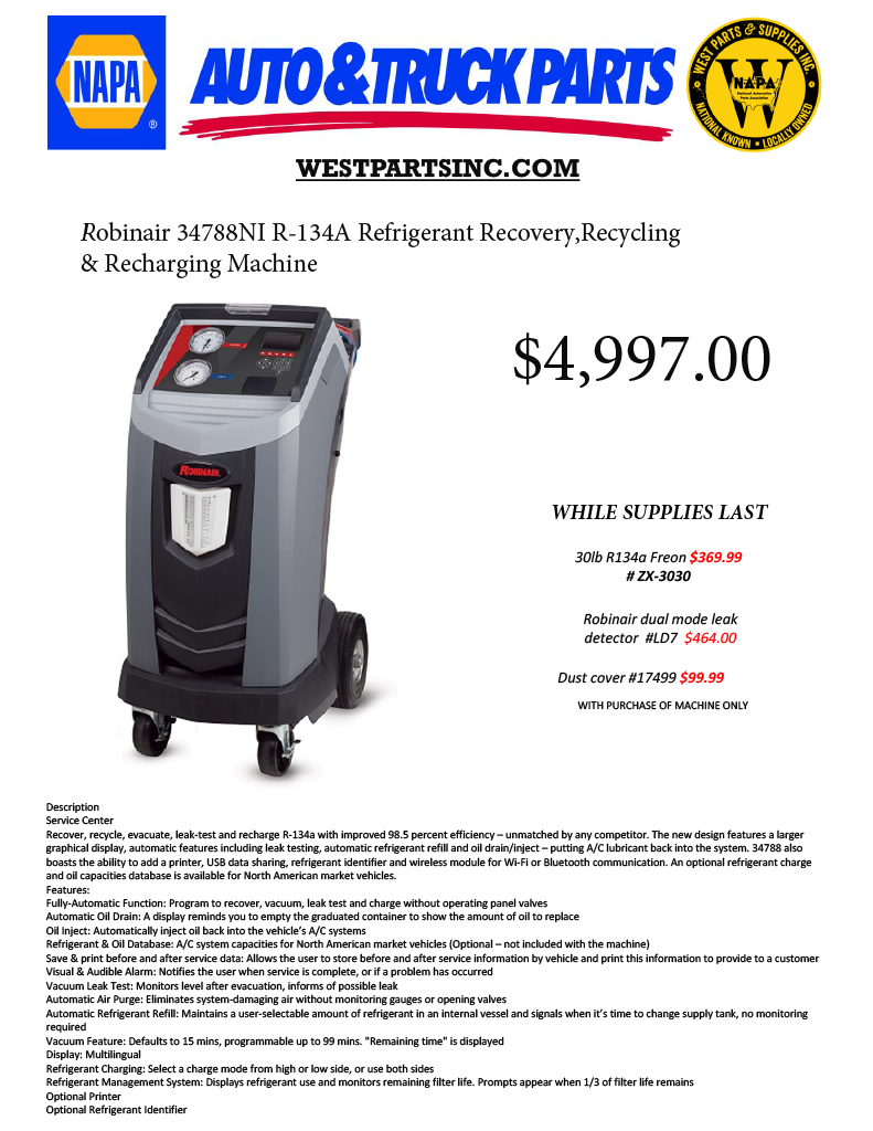 NAPA PARTS STORES West Parts And Supplies Inc. 8 Locations New