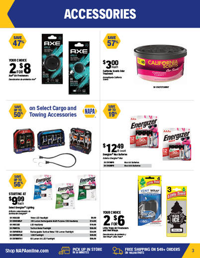 NAPA Retail Sales Flyer