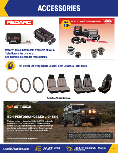 NAPA Auto Parts Retail Flyer