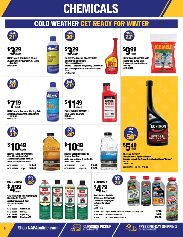 NAPA PARTS STORES West Parts And Supplies Inc. 8 Locations New