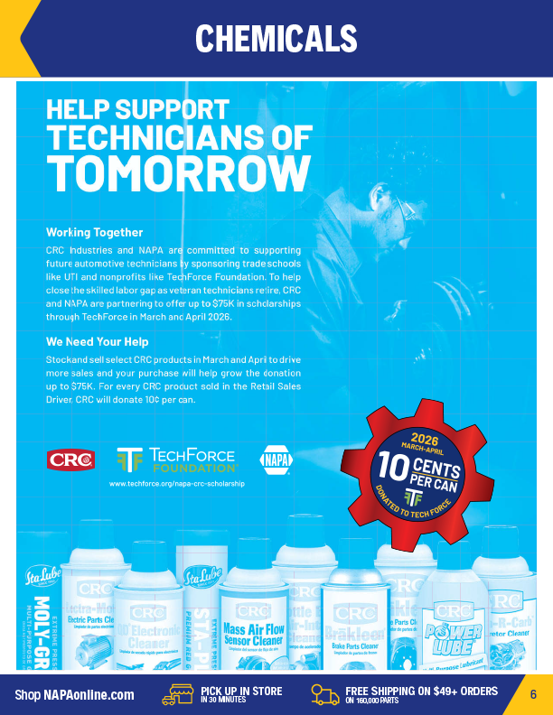 NAPA Auto Parts Retail Flyer