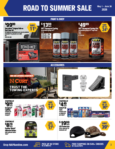 NAPA Retail Sales Flyer