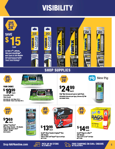 NAPA Auto Parts Retail Flyer