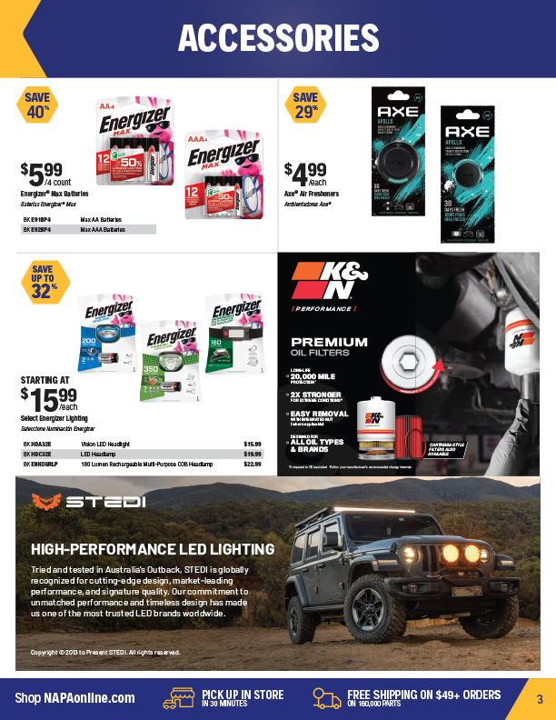 NAPA Retail Sales Flyer
