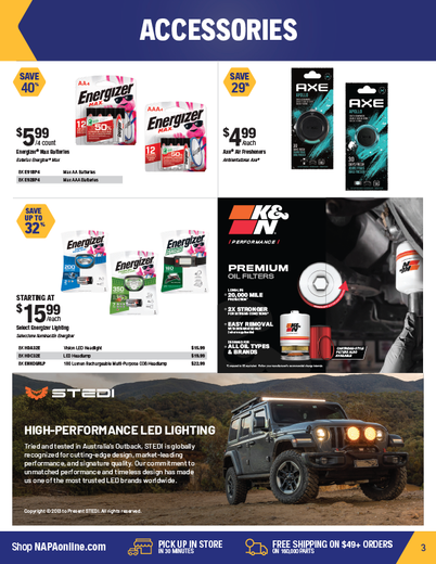 NAPA Retail Sales Flyer