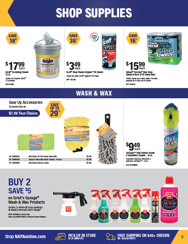NAPA Auto Parts Retail Flyer