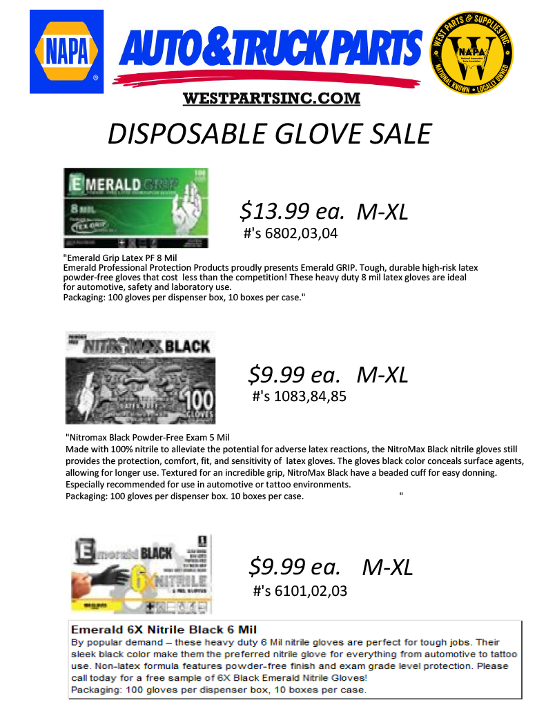 Local Deals at West Parts and Supplies!