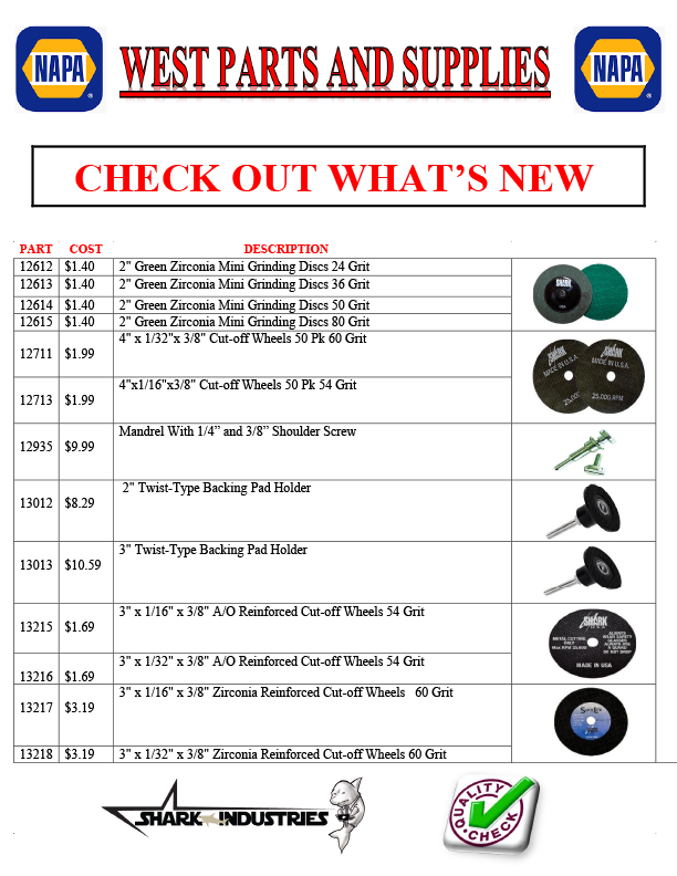 Local Deals at West Parts and Supplies!