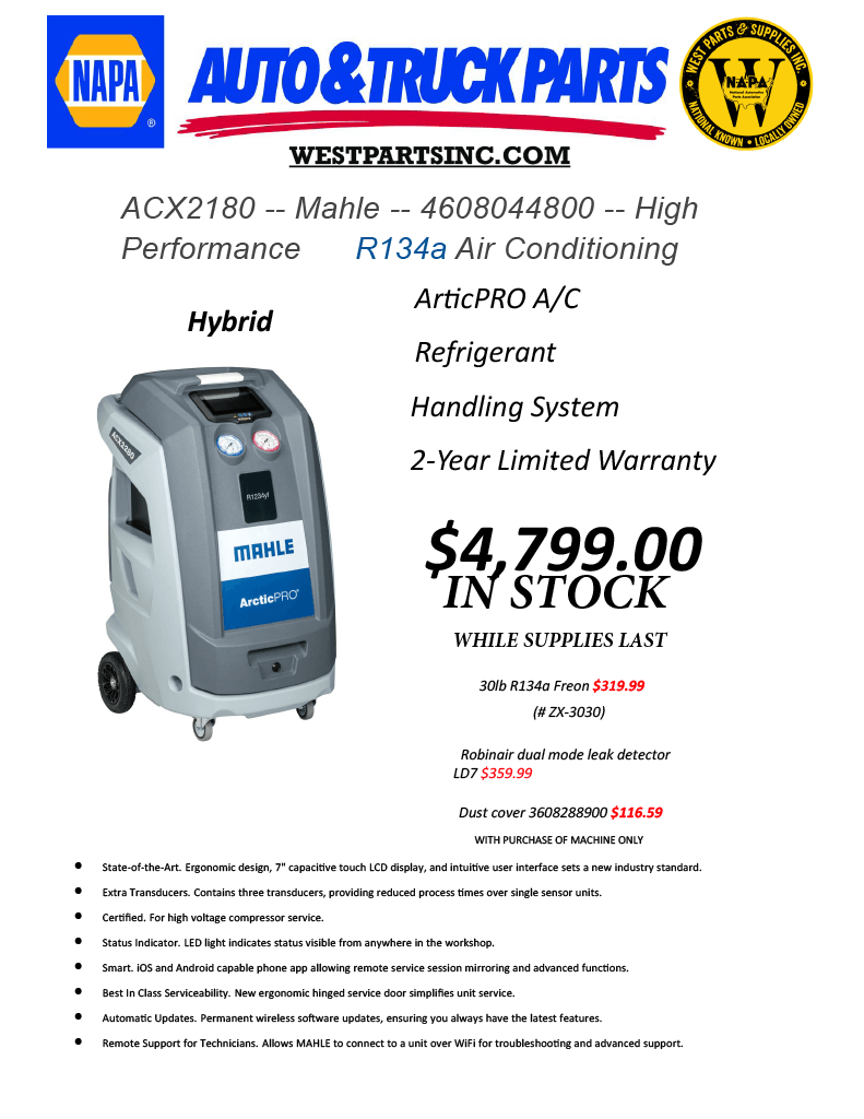 NAPA PARTS STORES West Parts And Supplies Inc. 8 Locations New