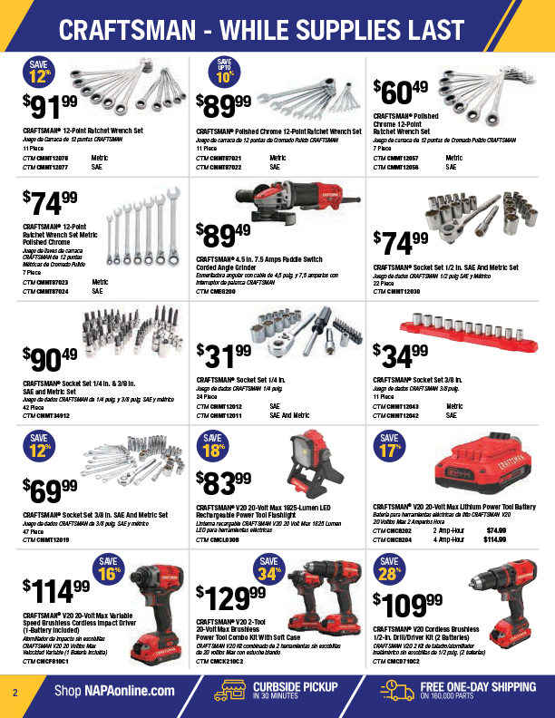 NAPA PARTS STORES West Parts And Supplies Inc. 8 Locations New