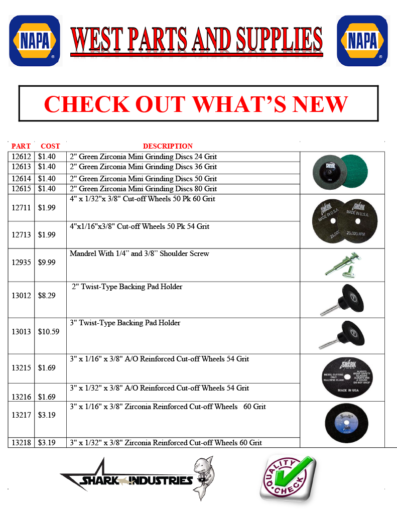 Local Deals at West Parts and Supplies!