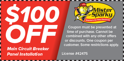 mister sparky okc $100 off coupon for circuit breaker panel installation