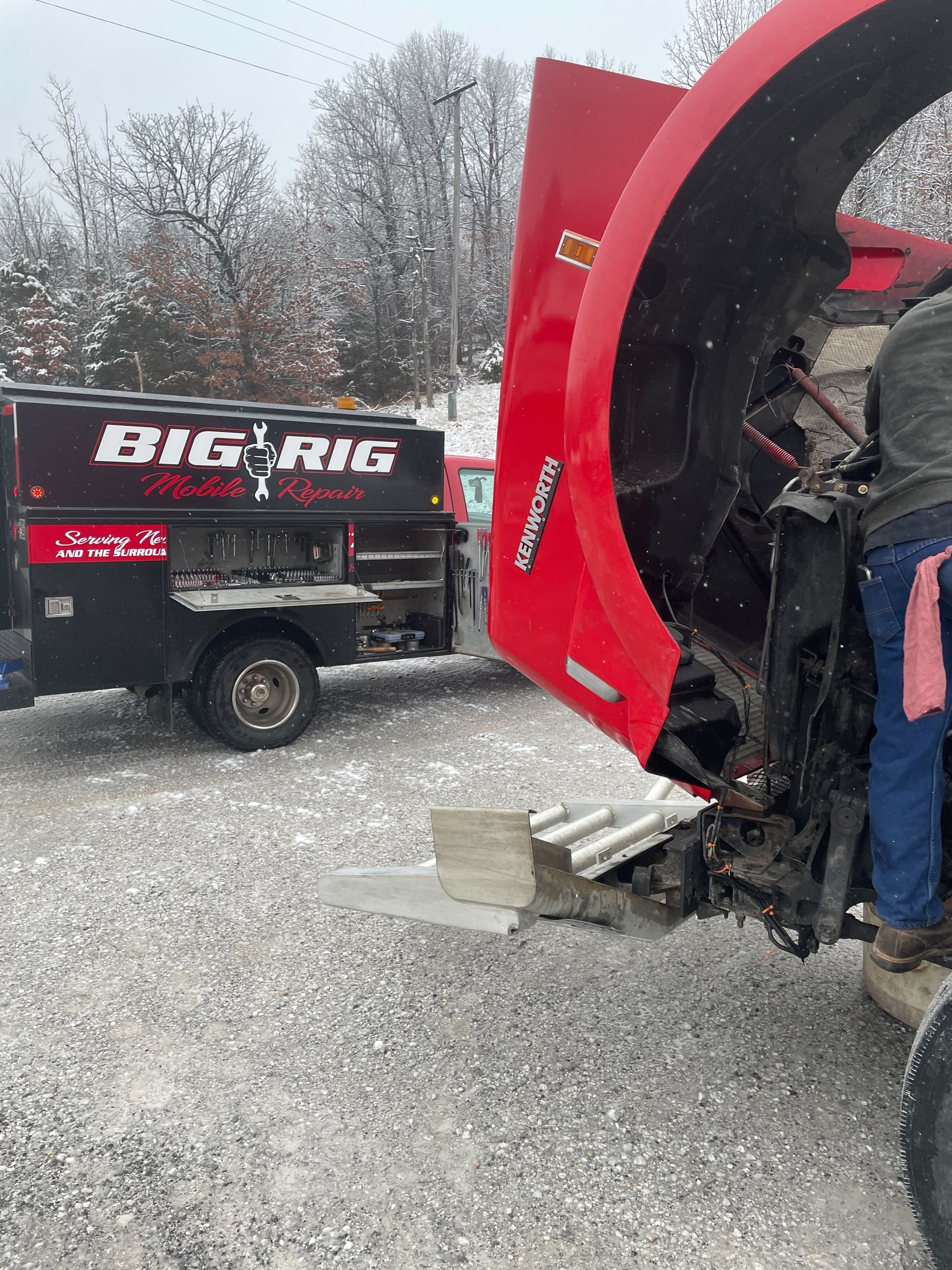 Big Rig Truck in snow