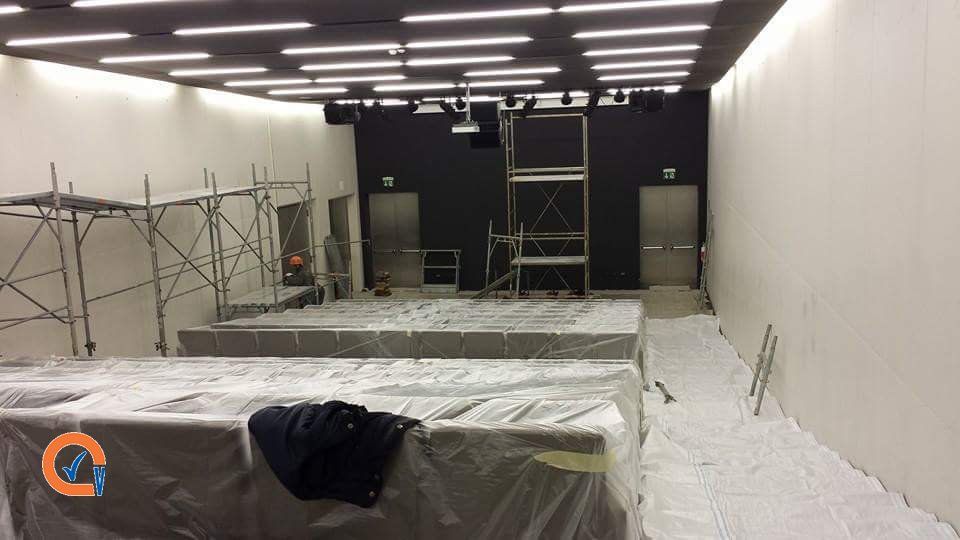 insonorizzazione di una sala di un auditorium