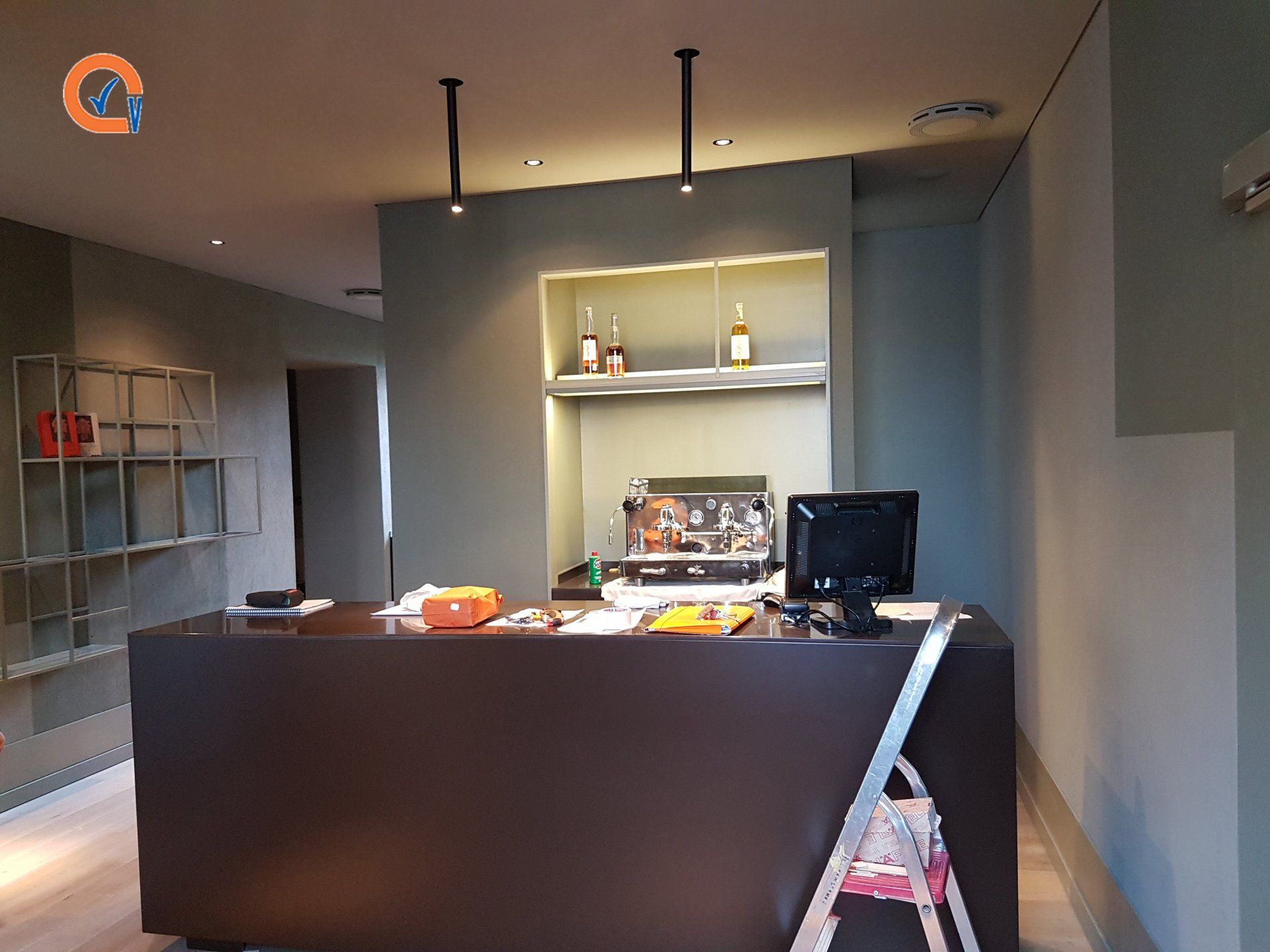 bancone di un ristorante in cartongesso