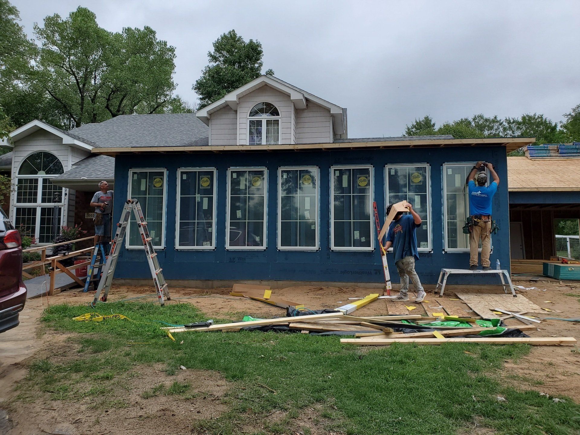 sunroom construction photo