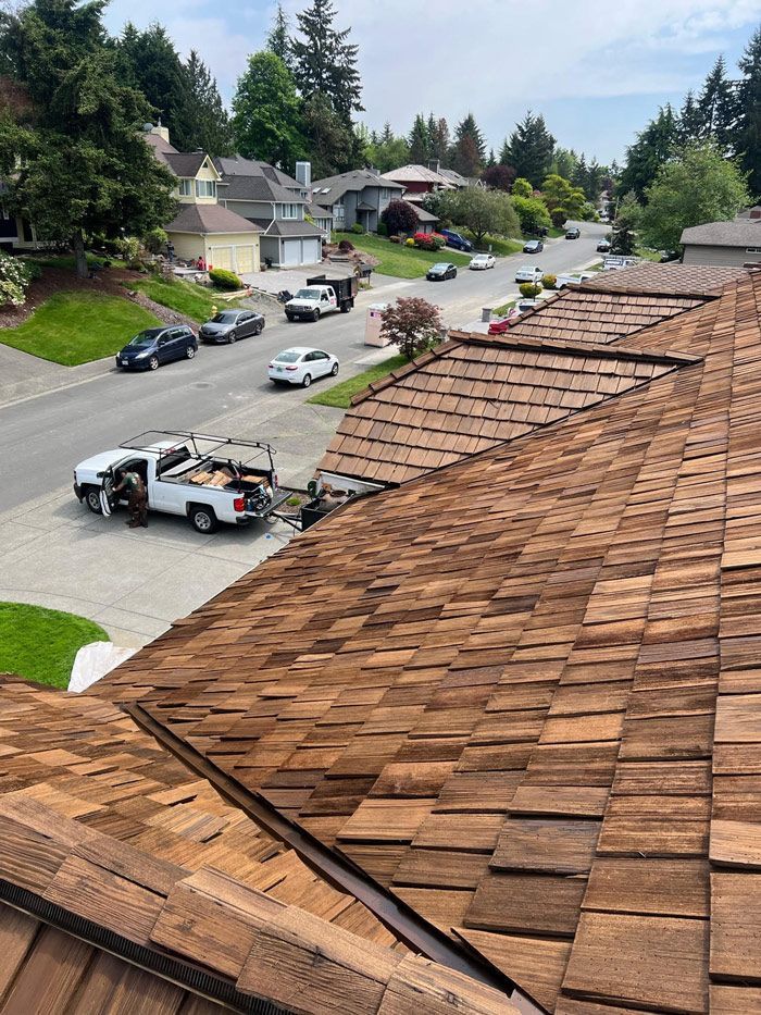 cedar shake roof after