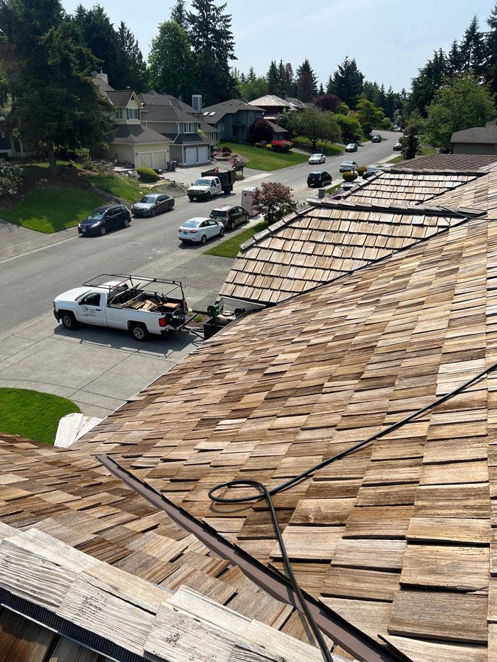 cedar shake roof before