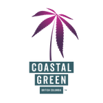 A logo for coastal green british columbia with a palm tree