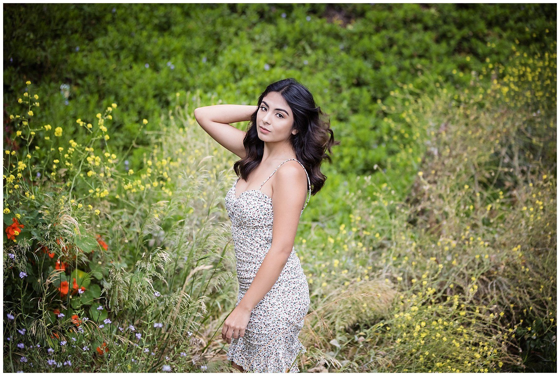 Chic beach vibes: senior portrait session at Tablerock Beach, Laguna Beach.