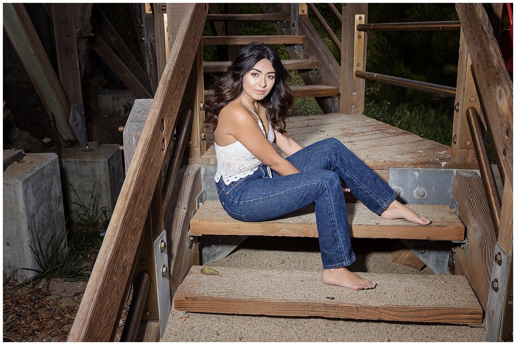 Fashion-forward senior photography session at Tablerock Beach, Laguna Beach