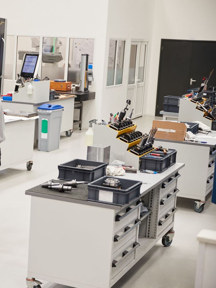 Equipment in a soil and material testing lab